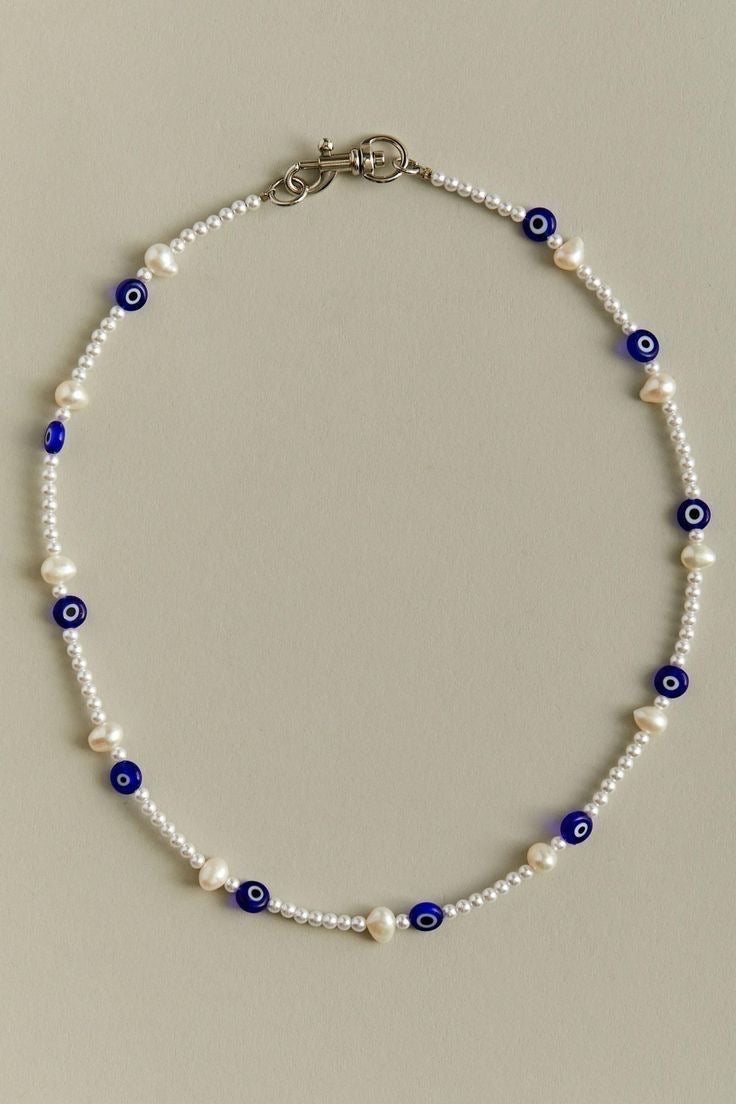 Collar de Ojo Turco 🧿 y Perlas
