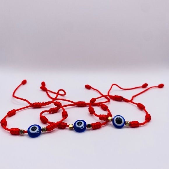 Pulsera Roja de Protección con Ojo Turco 🧿