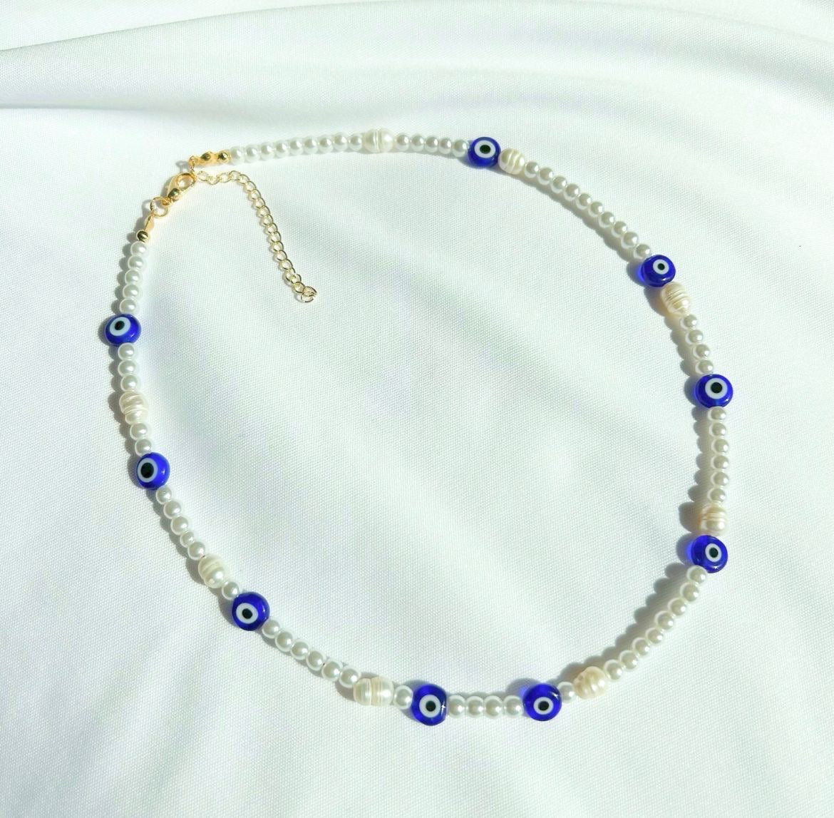 Collar de Ojo Turco 🧿 y Perlas