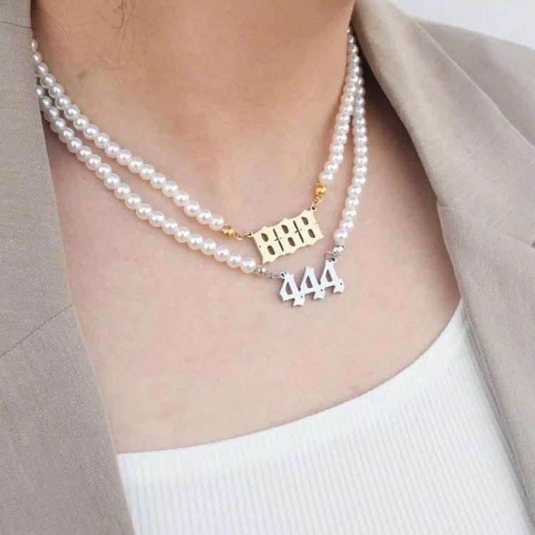 Collar Número Angelical (con Perlas)